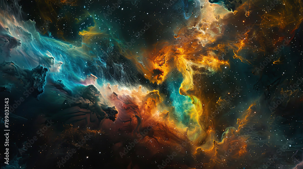 Galactic Tapestry: Nebulae and Stars