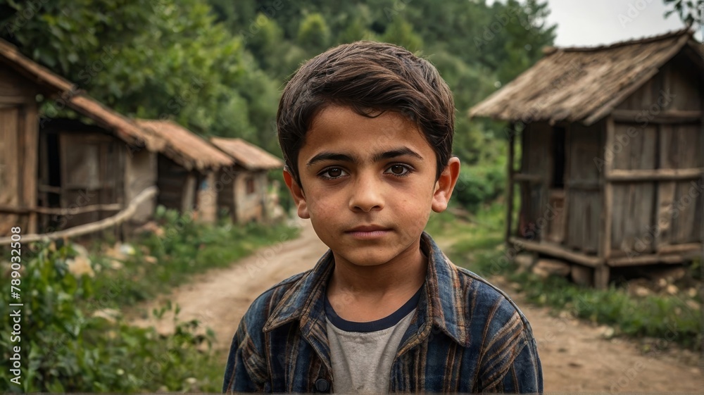 Young Boy in Rural Village Young Boy in Rural Village