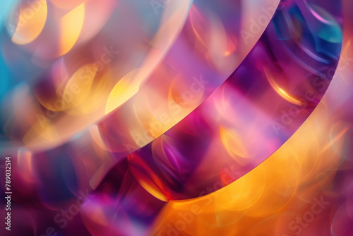 Abstract background with reflections and caustics. Hi-tech. Futuristic background image. Created with Generative AI technology. photo