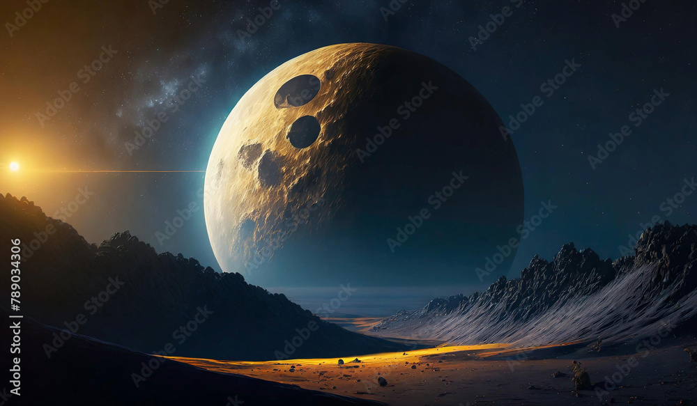 Moon planet astronomy scenery Moon planet astronomy scenery