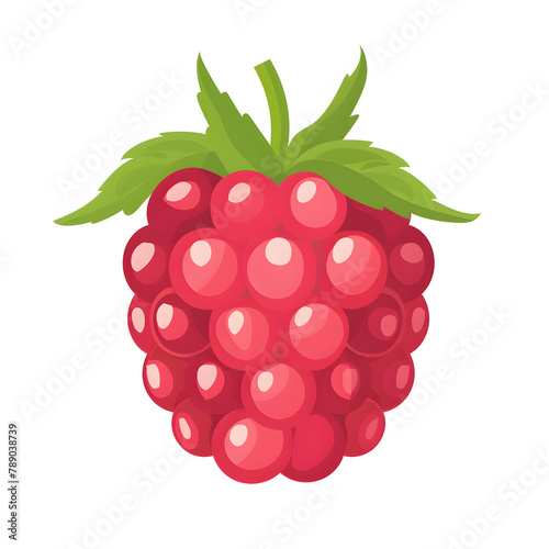 raspberry isolated on white background, Generative AI
