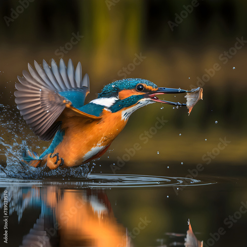 The Kingfisher Serene Dominance in the Realm of Fish © Kamran Akhtar