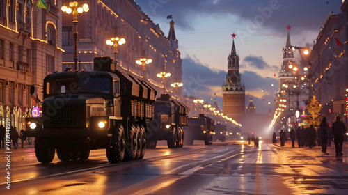 Evening rehearsal of the Victory Day parade at Tvers photo