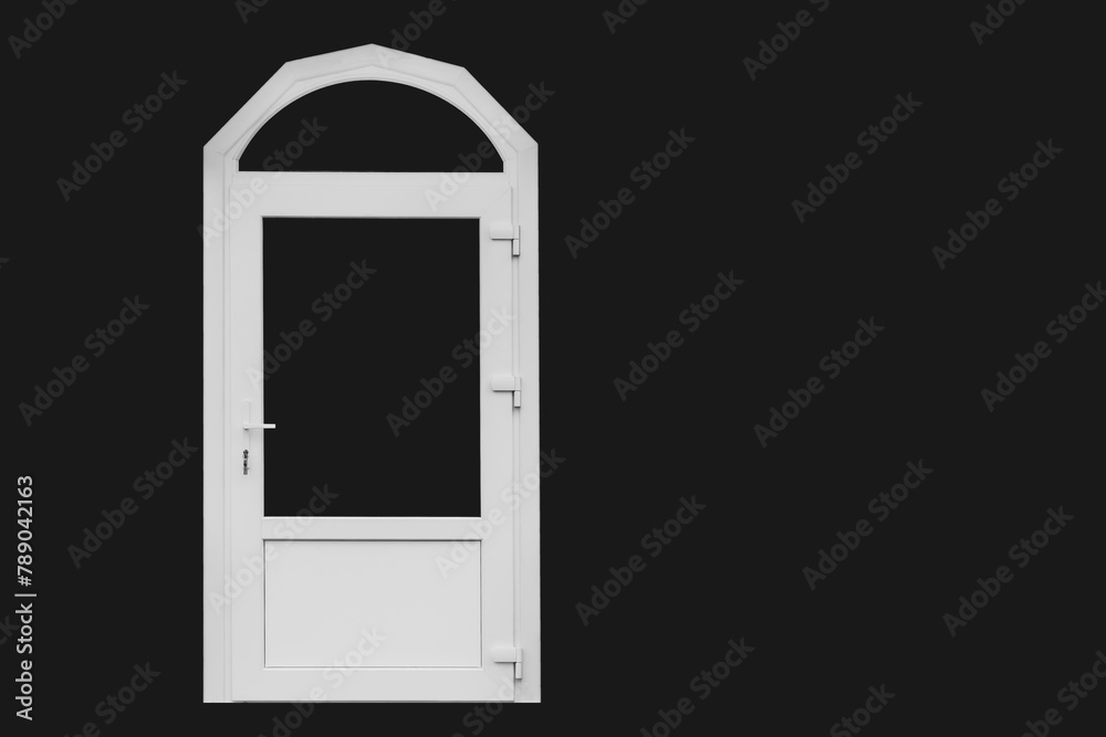 Newly installed plastic doors Newly installed plastic doors