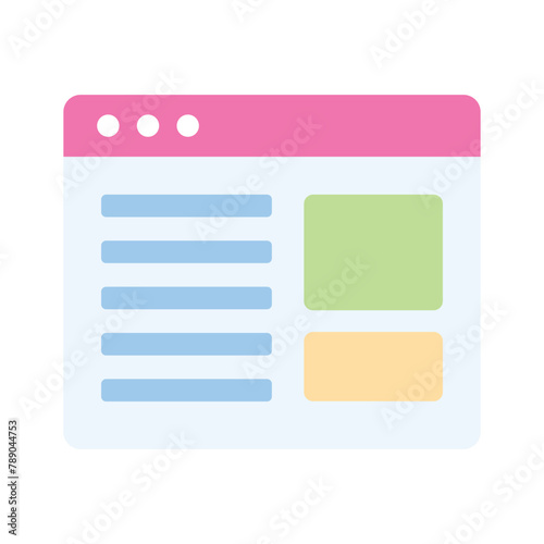 Download this beautifully designed icon of a webpage, Designed in trendy style