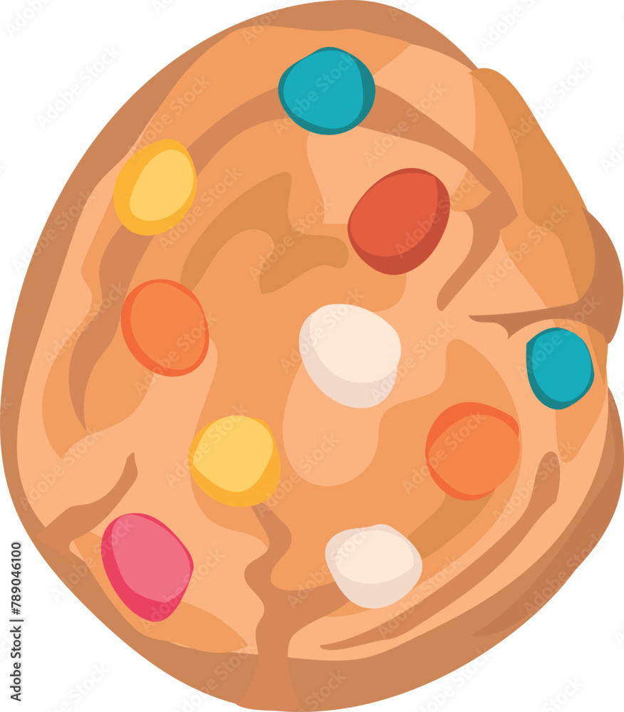 Cookie illustration on transparent background.
Cookie illustration on transparent background.