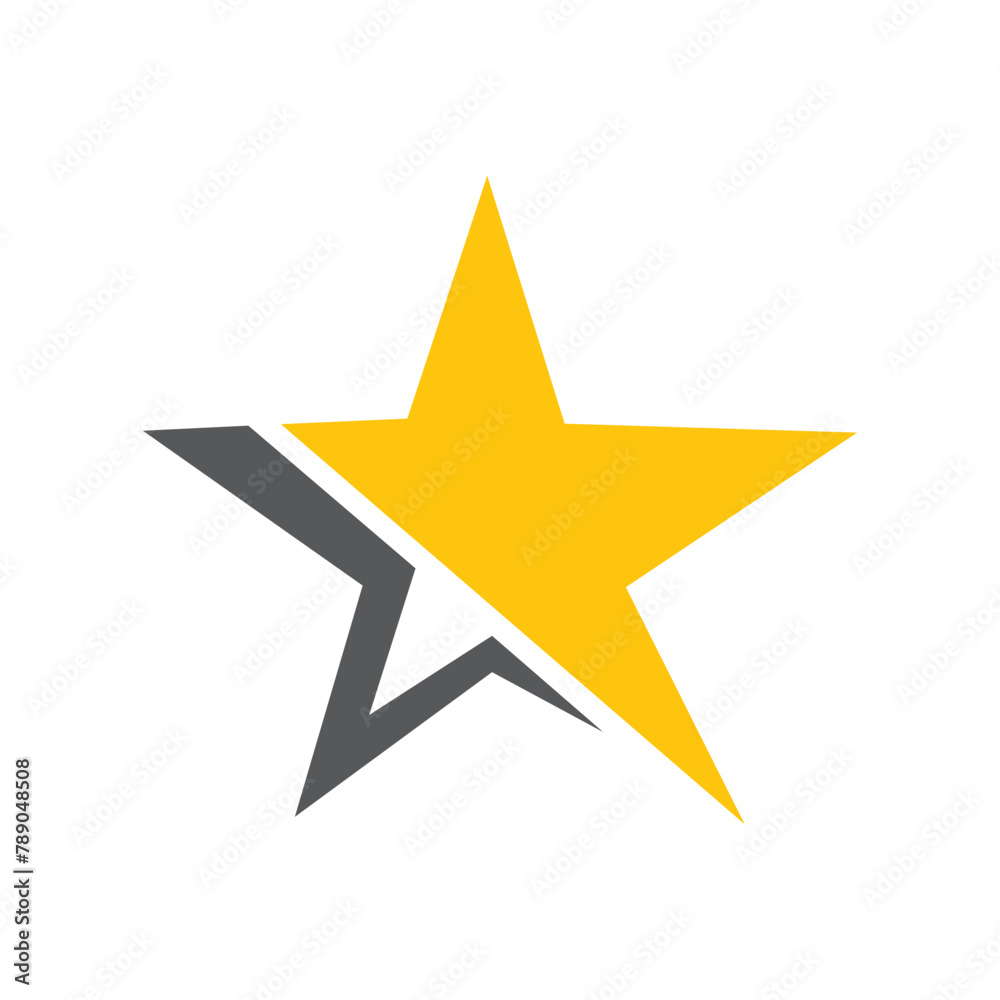 Obraz premium successful victory star logo design