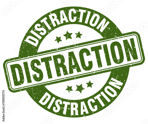 distraction stamp. distraction label. round grunge sign