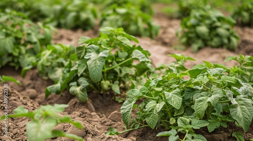 potato plant field 