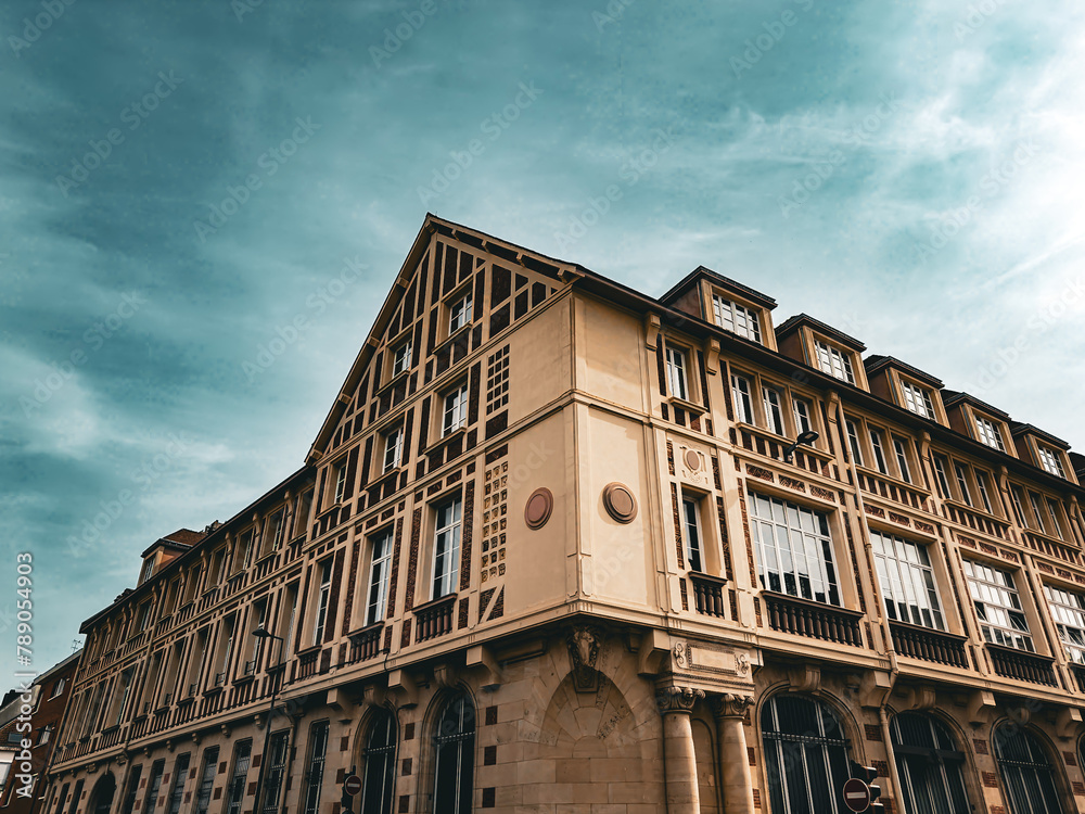 Street view of Beauvais in France