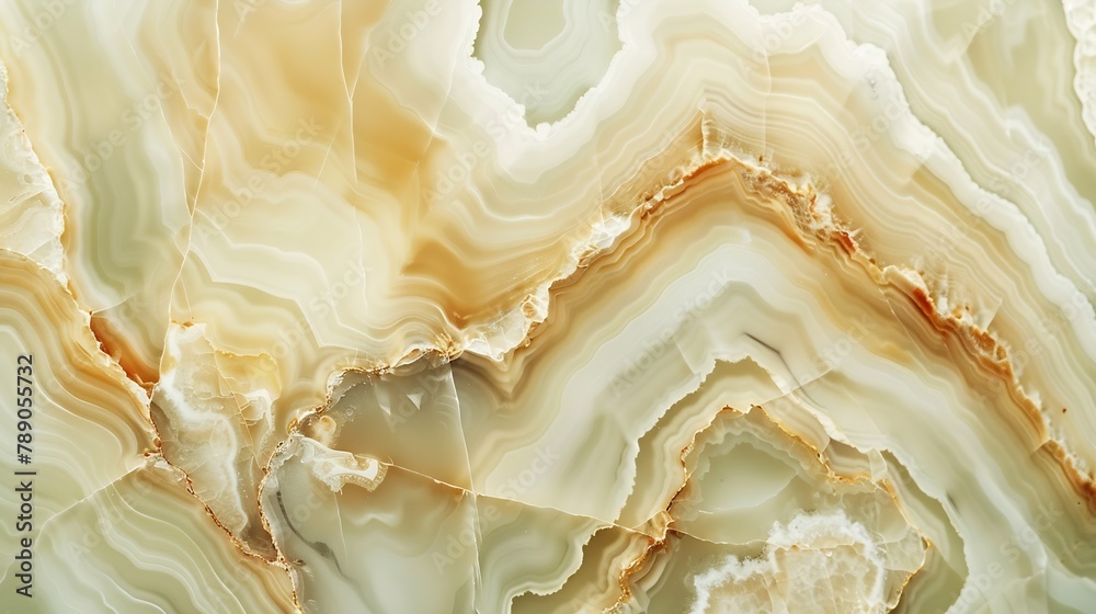The texture of natural polished smooth natural marble stone Onyx For abstract home decoration closeup : Generative AI - obrazy, fototapety, plakaty 