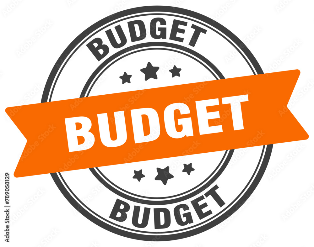 Fototapeta premium budget stamp. budget label on transparent background. round sign