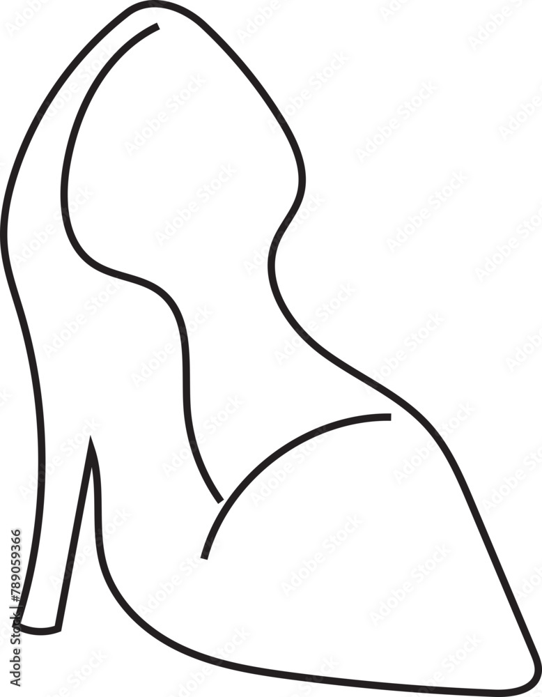 Hand drawn high heels on a transparent background.
Hand drawn high heels on a transparent background.