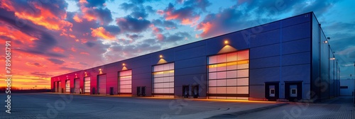 modern building of a logistics center for freight and transport photo