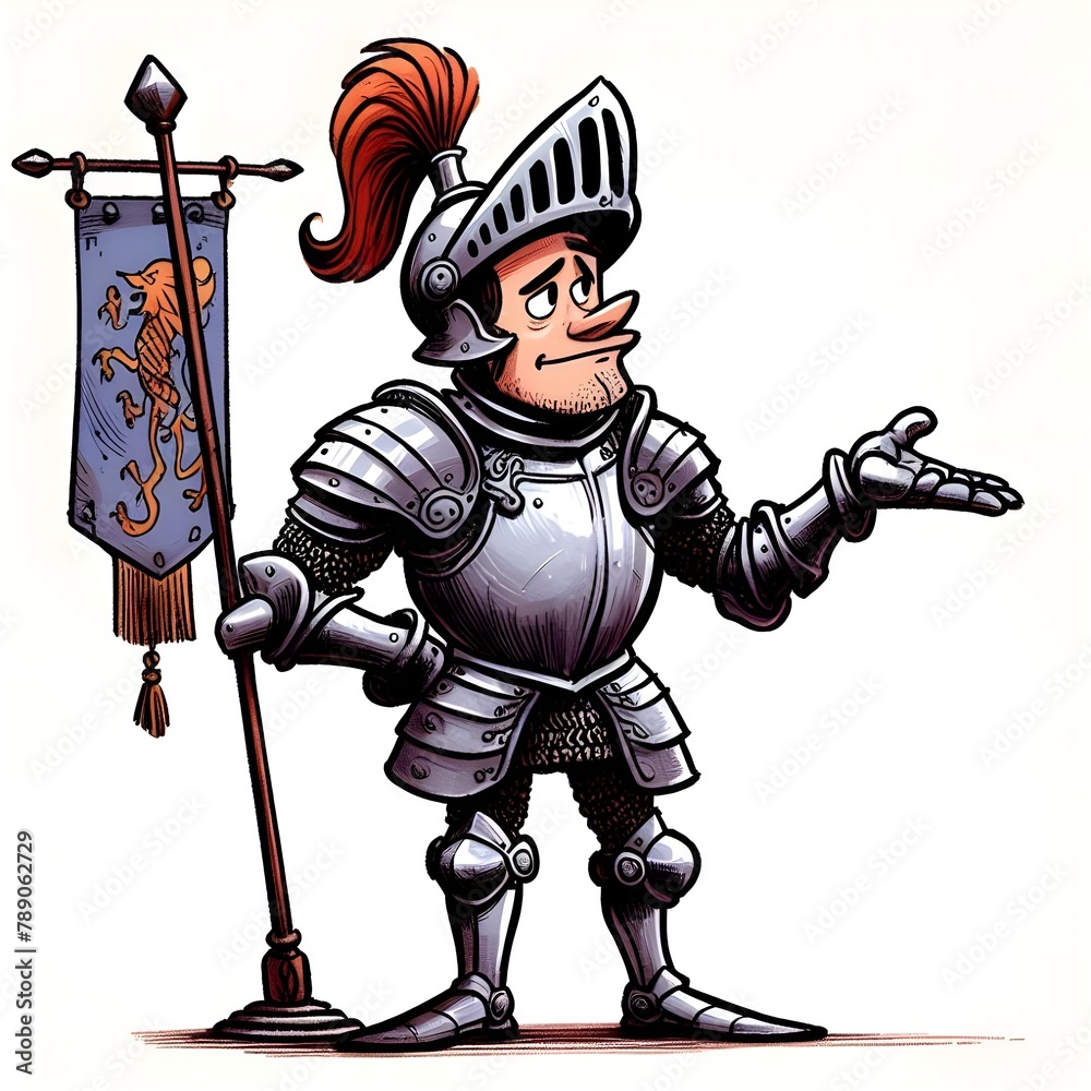 Fototapeta premium The Knight explains