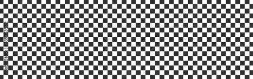 白と黒の市松模様のシンプルなパターンの背景素材 - 透明のイメージ素材 - 16:5 photo