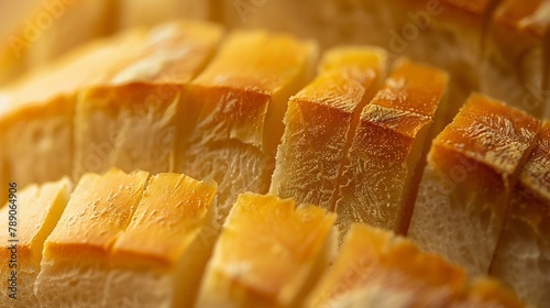 Close up of sliced wheaten bread bread texture as a background : Generative AI