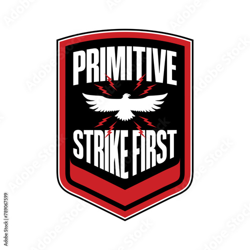 logo primitive vector design for t shirt or your brand photo