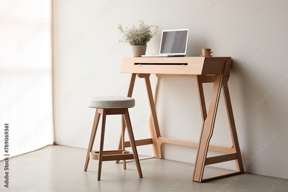 Ergonomic Stool and Standing Desk: Digital Detox Minimalist Space Ideas Ergonomic Stool and Standing Desk: Digital Detox Minimalist Space Ideas