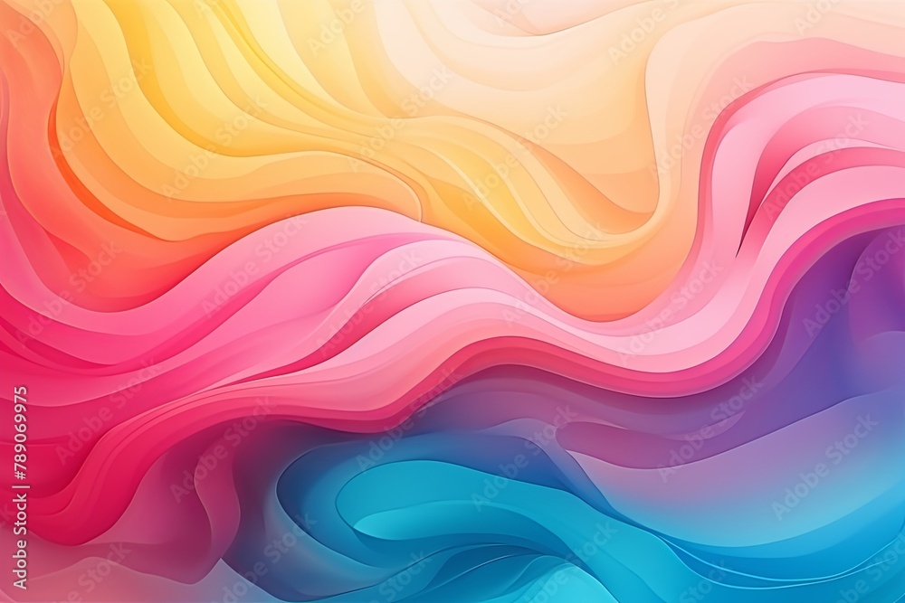 Fluid Color Wave Illustrations: Digital Watercolor for App Interface Dazzle.