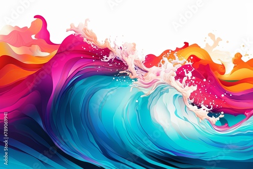 Fluid Color Wave Illustrations | Vibrant Color Burst for Paint Company Profile.