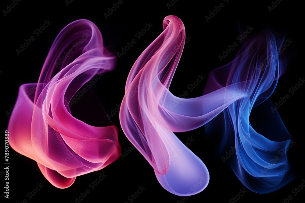 Obraz premium Fluid Color Wave Silky Smoke Illustrations for Fragrance Marketing