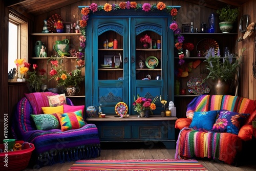 Artistic Vibe: Gypsy Caravan Style Living Room with Exuberantly Unique Patterns