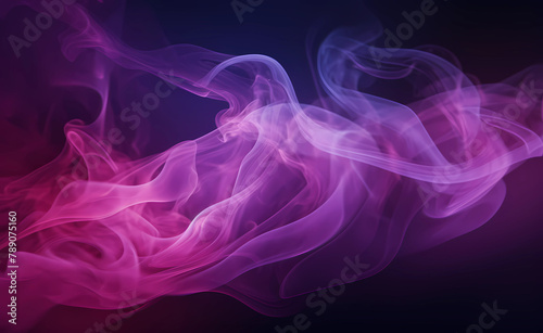 A dark purple and pink colored background with clouds of smoke in the foregroun