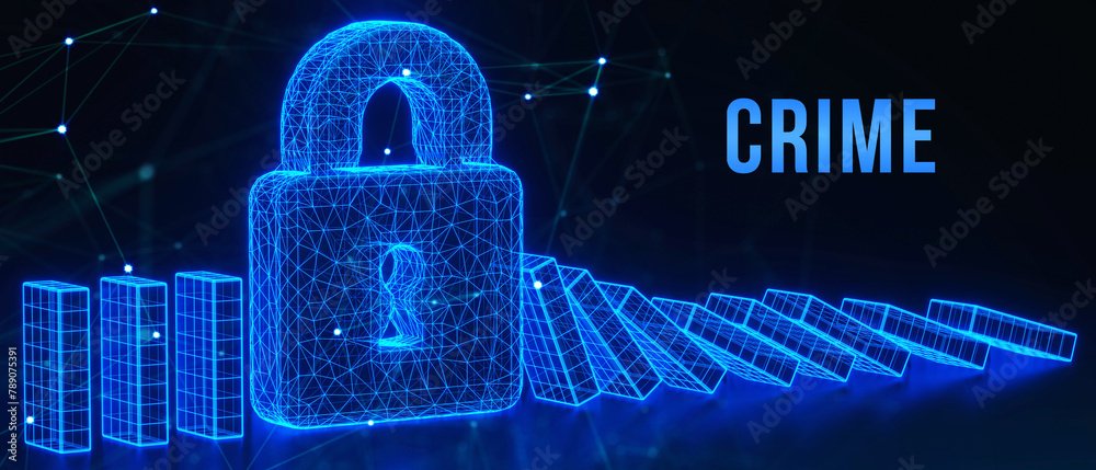 Fotografie The concept of a cyber attack on a computer network