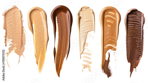 set collection of skin toned make-up smear isolated © David Kreuzberg