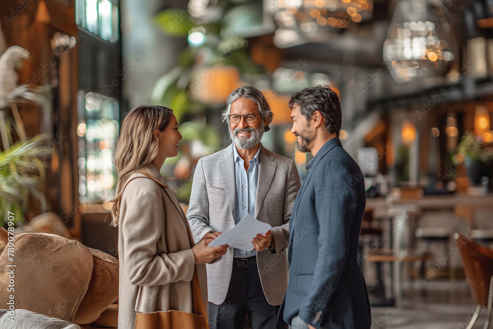 Real Estate Agent Discussing Options with Clients Real Estate Agent Discussing Options with Clients