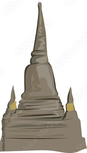 Temple on a transparent background.
 photo