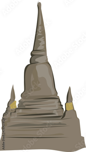 Temple on a transparent background.
