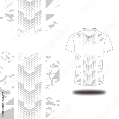 white shirt pattern sport design illustration