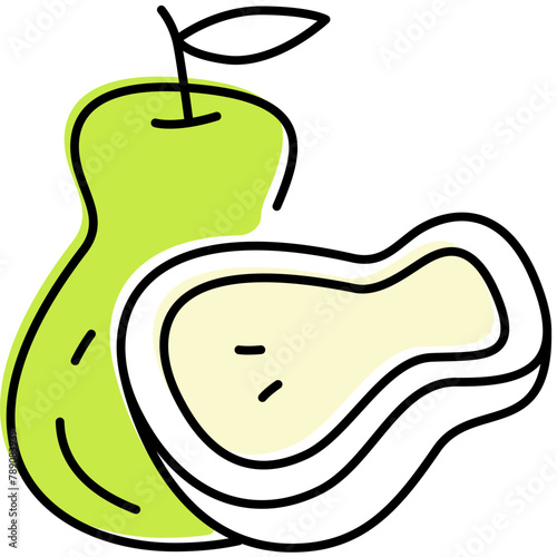 Sliced Pear Icon