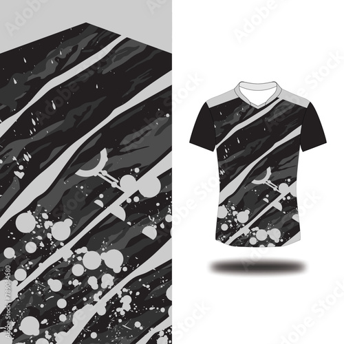 black and white shirt abstract pattern design