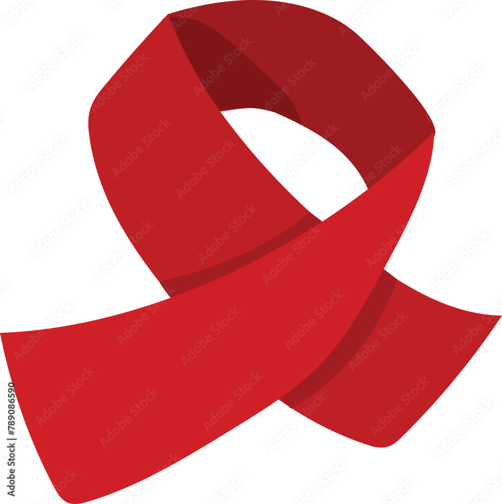 Red ribbon symbol of aids day illustration on transparent background.
Red ribbon symbol of aids day illustration on transparent background.