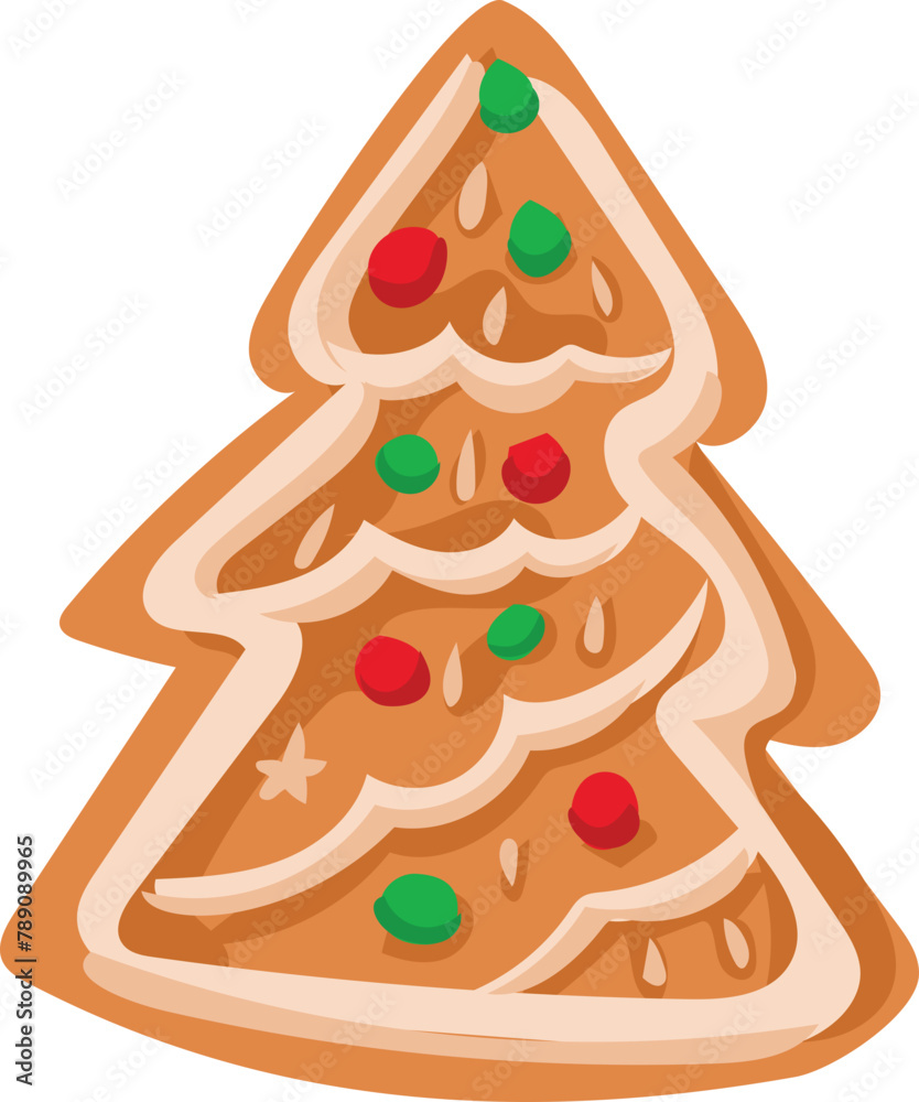 Christmas cookie illustration on transparent background.
Christmas cookie illustration on transparent background.