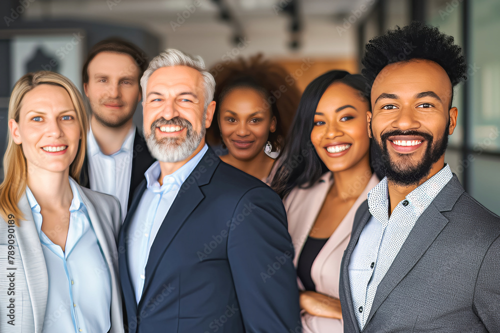 Group portrait of smiling business people Group portrait of smiling business people