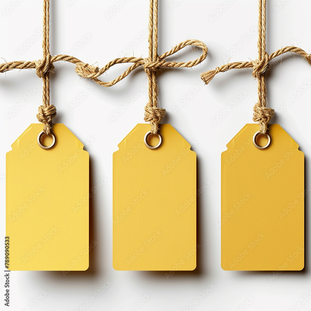 Vector empty price tags. Yellow price tags png. Template of price tags