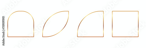 Fotografi Golden thin frames set