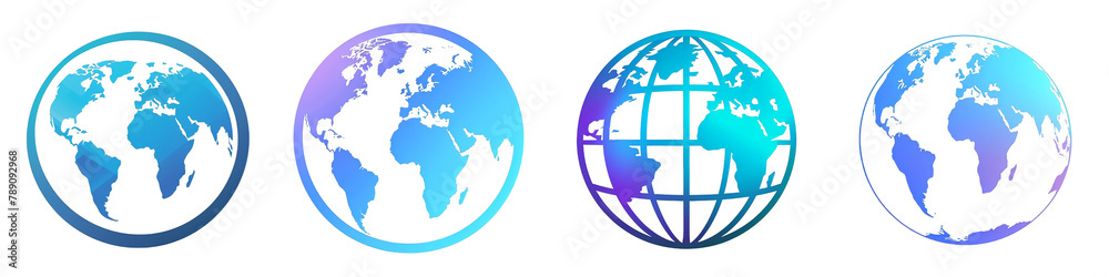 Globalization clipart collection, symbol, logos, icons isolated on transparent background
