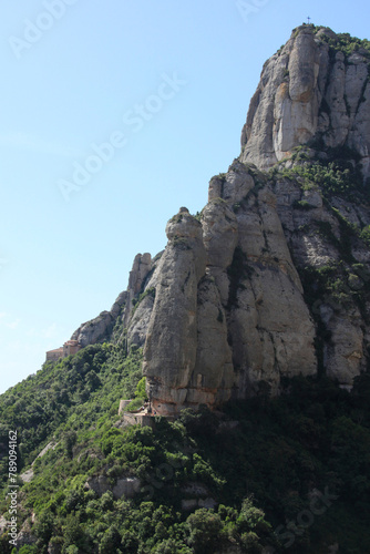 Old and small church on top of mountain Montserrat near Barcelona, Catalonia, Spain © nas