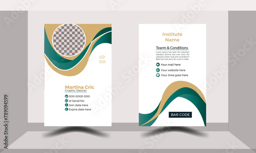 Professional Uses Identity Card Design Templet  photo