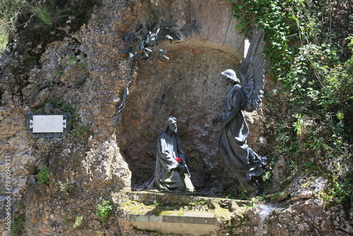 sculpture in Santa Maria De Montserrat, Barcelona, Spain