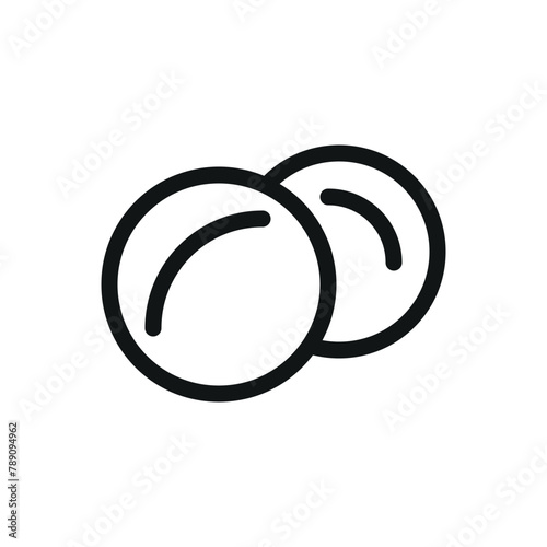 Macadamia nuts isolated icon, unpeeled macadamia nuts vector symbol with editable stroke