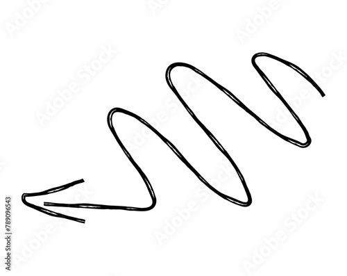 Hand drawn simple arrow drawn with wax crayon, chalk or charcoal. Uneven dry texture for underlining highlighting. Pencil drawn lines, strikethrough, grungy vector isolated on white