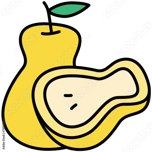 Sliced Pear Icon