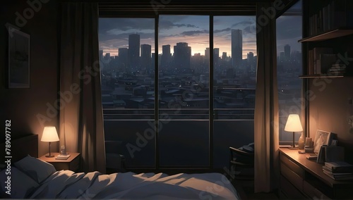 sunset over the window © Asma