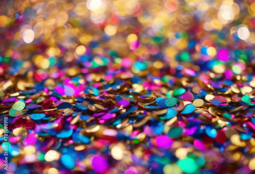 Rainbow confetti sparkle glitter glistering drop multi coloured light black abstract colourful glowing beautiful sequin bokeh many-coloured glow particle shimmer twinkle textu